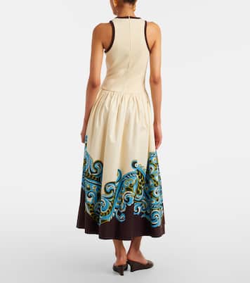 Natalia printed cotton midi dress | Alémais