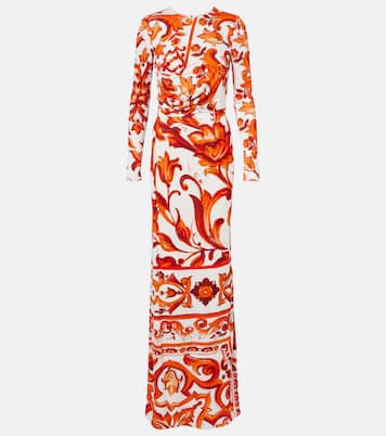 Majolica organza maxi dress | Dolce&Gabbana