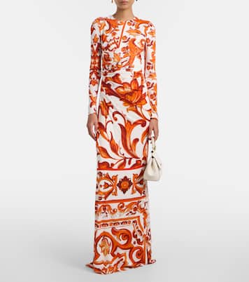 Majolica organza maxi dress | Dolce&Gabbana