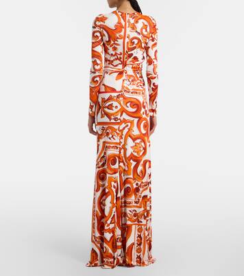 Majolica organza maxi dress | Dolce&Gabbana