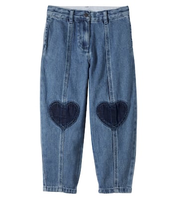 Patch-appliqué barrel-leg jeans | Stella McCartney Kids