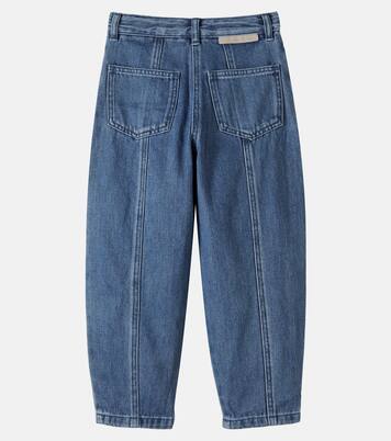 Patch-appliqué barrel-leg jeans | Stella McCartney Kids