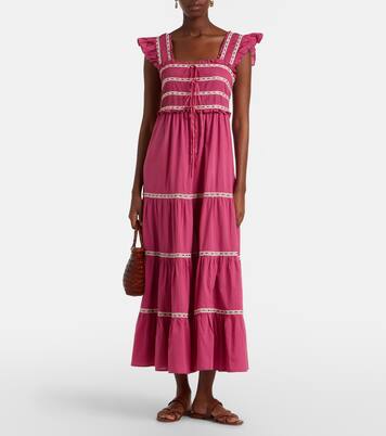 Chandra tiered cotton midi dress | Rixo