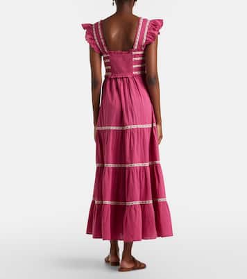 Chandra tiered cotton midi dress | Rixo