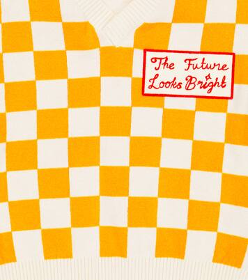 Checked cotton sweater | Mini Rodini