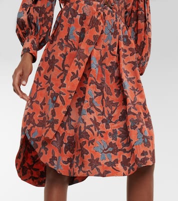 Robe midi Taiana à fleurs | Ulla Johnson