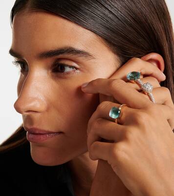 Bague Nudo en or blanc et rose 18 ct, topaze et diamants | Pomellato