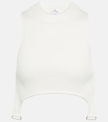 Cropped-Top aus Rippstrick | Courrèges