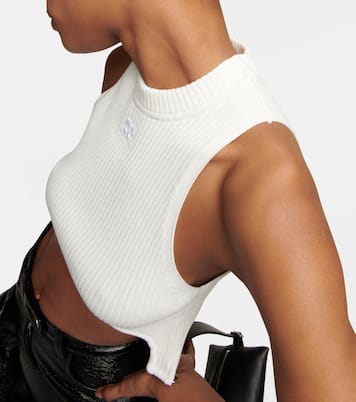 Cropped-Top aus Rippstrick | Courrèges