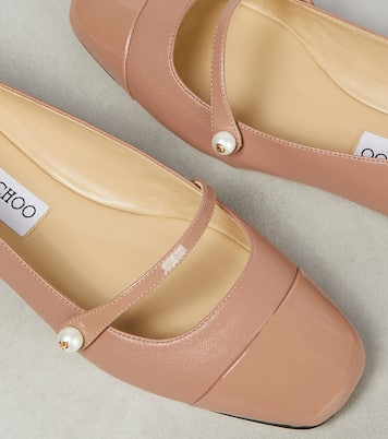Elisa leather ballet flats | Jimmy Choo