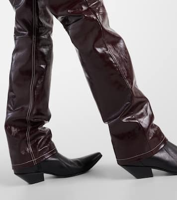 High-Rise-Hose aus Leder | Marine Serre