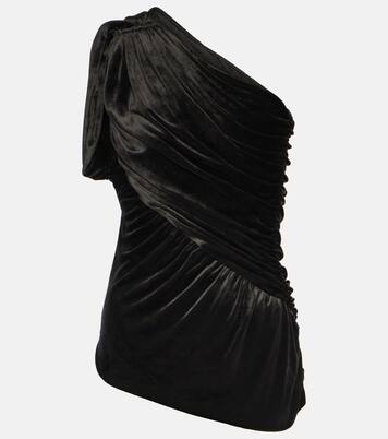 Lilies One-Shoulder-Top Amira aus Samt | Rick Owens