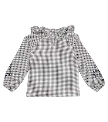 Embroidered checked blouse | Tartine et Chocolat