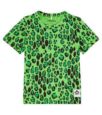 Leopard-print cotton jersey T-shirt | Mini Rodini