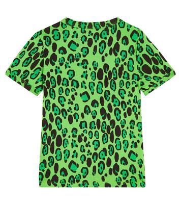 Leopard-print cotton jersey T-shirt | Mini Rodini