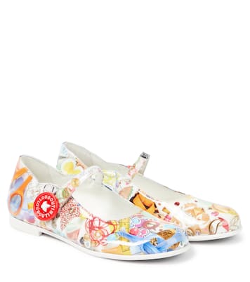 Mary-Jane-Ballerinas Melobib aus Lackleder | Christian Louboutin Kids