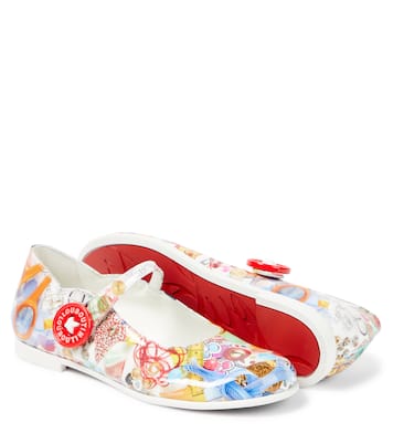 Mary-Jane-Ballerinas Melobib aus Lackleder | Christian Louboutin Kids