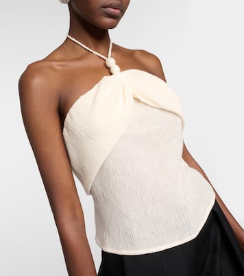 Embellished halterneck top | Magda Butrym