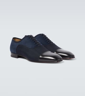 Greggo leather-trimmed Oxford shoes | Christian Louboutin