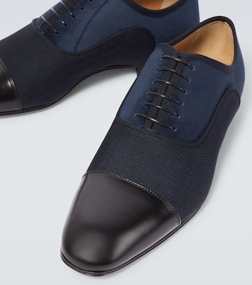 Greggo leather-trimmed Oxford shoes | Christian Louboutin