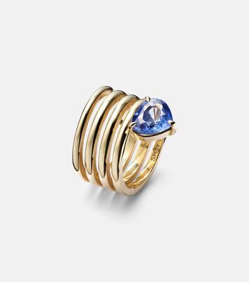 Bague Heart Spiral en or 18 ct et saphir | Shay Jewelry