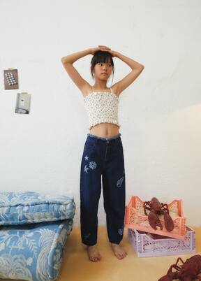 Lagoon embroidered jeans | The New Society