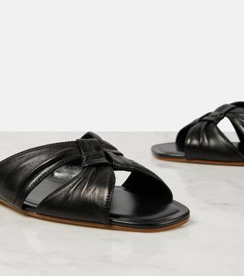 Soft Knot leather slides | The Row