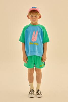 Rabbit cotton jersey sweatshirt and sweatpants set | Jellymallow