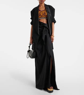 Top raccourci en jacquard | Dries Van Noten