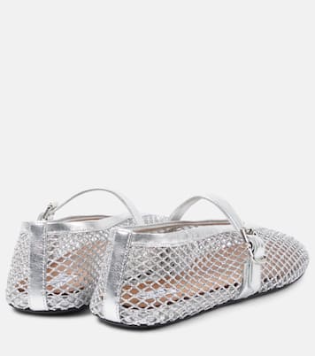 Mary-Jane-Ballerinas mit Metallic-Leder | Alaïa