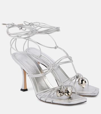 Verzierte Sandalen Jemma 90 aus Metallic-Leder | Jimmy Choo