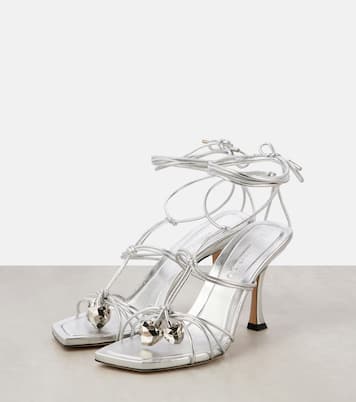 Verzierte Sandalen Jemma 90 aus Metallic-Leder | Jimmy Choo