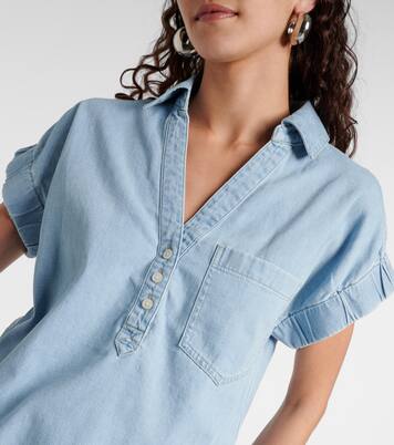 Top Almera aus Baumwoll-Chambray | Veronica Beard