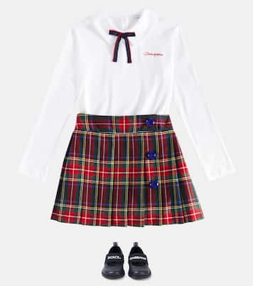 Embroidered cotton T-shirt | Dolce&Gabbana Kids