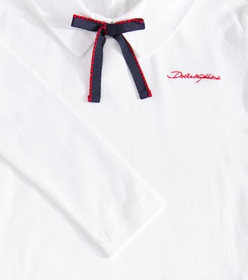 Embroidered cotton T-shirt | Dolce&Gabbana Kids