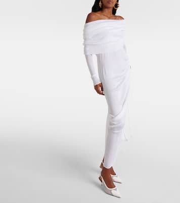 Off-Shoulder-Maxikleid | Alaïa