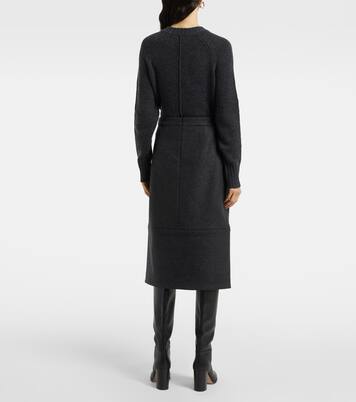 Midirock aus einem Wollgemisch mit Pailletten | Plan C