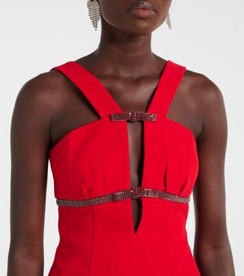 Robe en crêpe à ornements | Self-Portrait