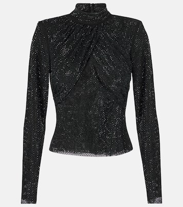 Verziertes Top aus Mesh | Self-Portrait