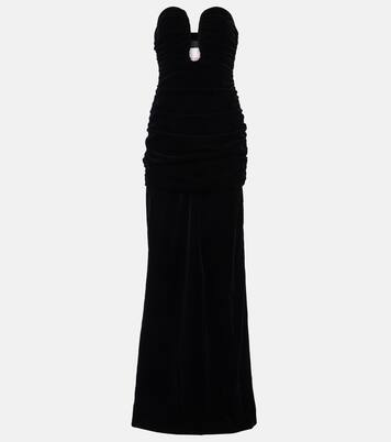 Bustier-Robe aus Samt | Carolina Herrera