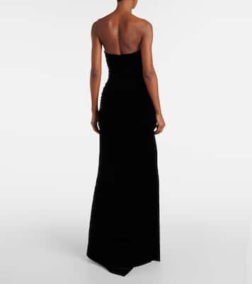 Bustier-Robe aus Samt | Carolina Herrera