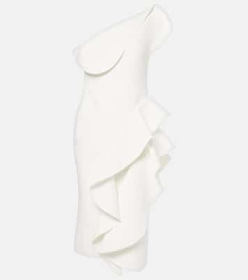 Robe midi de mariée Rhythm à volants | Maticevski