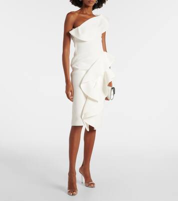 Robe midi de mariée Rhythm à volants | Maticevski