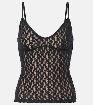 Floral sheer smocked lace camisole | Vince