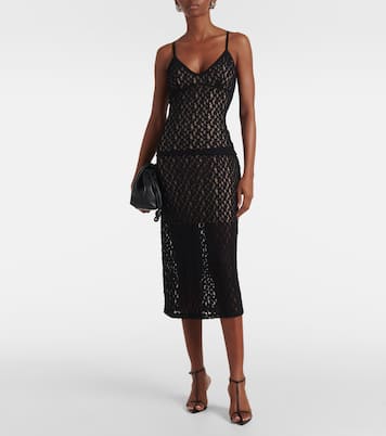 Floral sheer smocked lace camisole | Vince