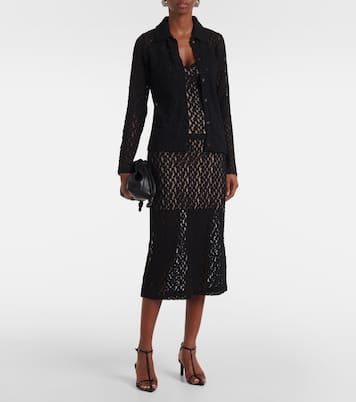 Floral sheer smocked lace camisole | Vince