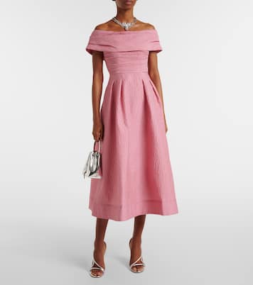 Abito midi Adalyn in broccato | Rebecca Vallance