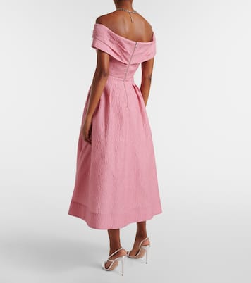 Abito midi Adalyn in broccato | Rebecca Vallance