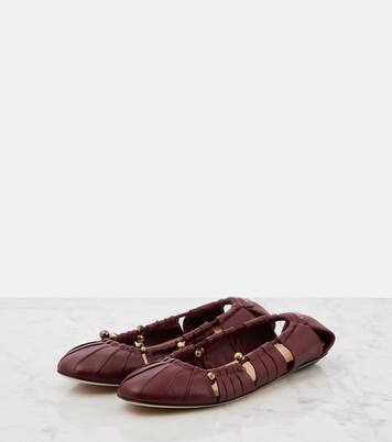 Bailarinas Luna de piel adornadas | Chloé