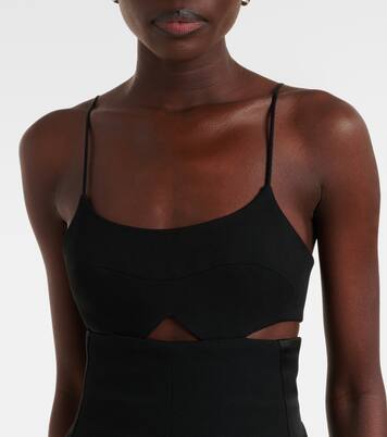 Cami挖剪绉纱缎布连身裤 | Victoria Beckham